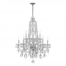 Crystorama 1110-CH-CL-SAQ - Traditional Crystal 10 Light Spectra Crystal Polished Chrome Chandelier