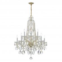 Crystorama 1110-PB-CL-SAQ - Traditional Crystal 10 Light Spectra Crystal Polished Brass Chandelier