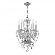 Crystorama 1129-CH-CL-SAQ - Traditional Crystal 5 Light Spectra Crystal Polished Chrome Mini Chandelier