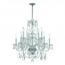 Crystorama 1130-CH-CL-SAQ - Traditional Crystal 10 Light Spectra Crystal Polished Chrome Chandelier