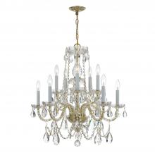 Crystorama 1130-PB-CL-SAQ - Traditional Crystal 10 Light Spectra Crystal Polished Brass Chandelier