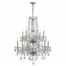 Crystorama 1137-CH-CL-SAQ - Traditional Crystal 12 Light Spectra Crystal Polished Chrome Chandelier