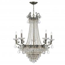 Crystorama 1486-HB-CL-SAQ - Majestic 11 Light Spectra Crystal Historic Brass Chandelier
