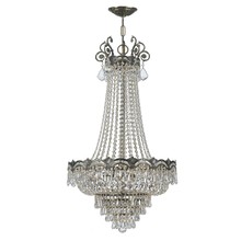 Crystorama 1487-HB-CL-SAQ - Majestic 8 Light Spectra Crystal Historic Brass Chandelier