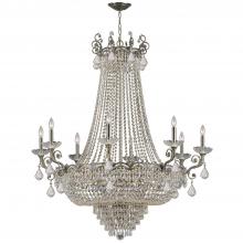 Crystorama 1488-HB-CL-SAQ - Majestic 20 Light Spectra Crystal Historic Brass Chandelier