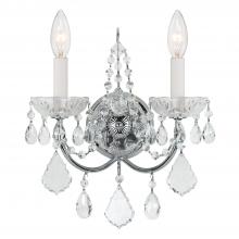 Crystorama 3222-CH-CL-SAQ - Imperial 2 Light Spectra Crystal Polished Chrome Sconce