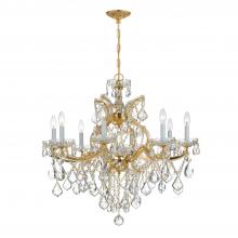 Crystorama 4409-GD-CL-SAQ - Maria Theresa 9 Light Spectra Crystal Gold Chandelier