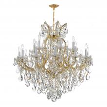 Crystorama 4418-GD-CL-SAQ - Maria Theresa 19 Light Spectra Crystal Gold Chandelier