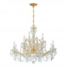 Crystorama 4479-GD-CL-SAQ - Maria Theresa 12 Light Spectra Crystal Gold Chandelier