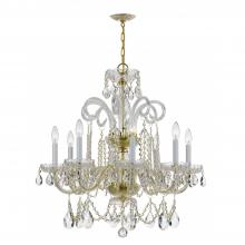 Crystorama 5008-PB-CL-SAQ - Traditional Crystal 8 Light Spectra Crystal Polished Brass Chandelier