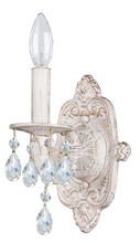 Crystorama 5021- AW-CL-S - Paris Market 1 Light Swarovski Strass Crystal Antique White Sconce