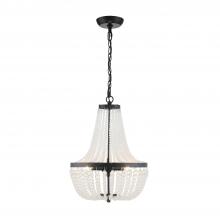 Crystorama 603-MK - Rylee 3 Light Matte Black Mini Chandelier