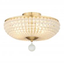 Crystorama BLA-10665-GA - Bella 4 Light Antique Gold Semi Flush Mount