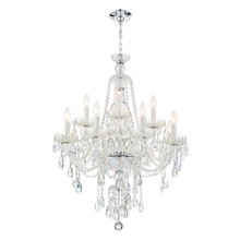 Crystorama CAN-A1312-CH-CL-SAQ - Candace 12 Light Spectra Crystal Polished Chrome Chandelier