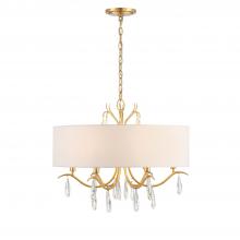 Crystorama ROL-18806-GA - Rollins 6 Light Antique Gold Chandelier