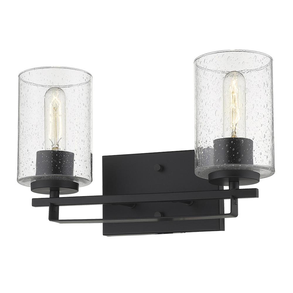 Orella 2-Light Matte Black Sconce