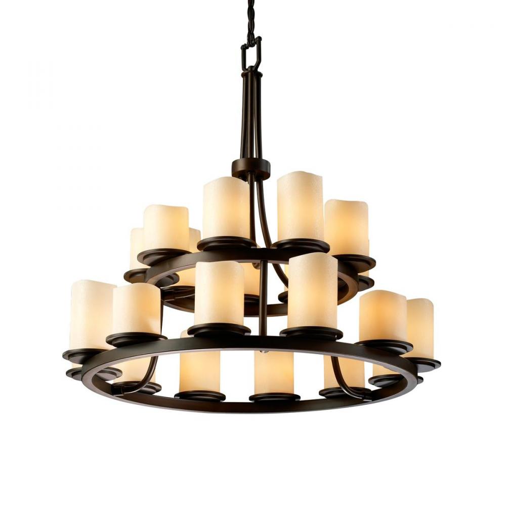 Dakota 21-Light 2-Tier Ring LED Chandelier