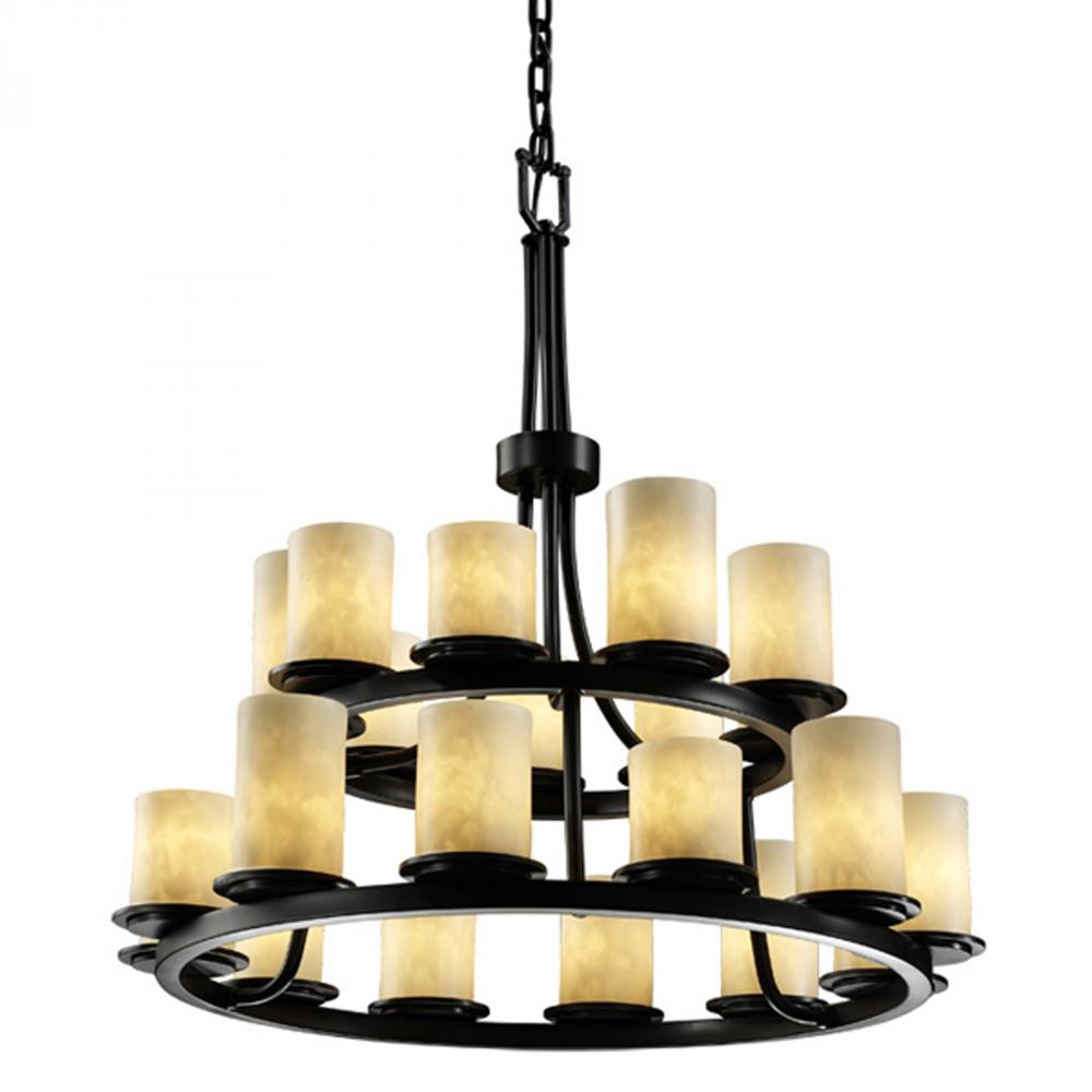 Dakota 21-Light 2-Tier Ring LED Chandelier