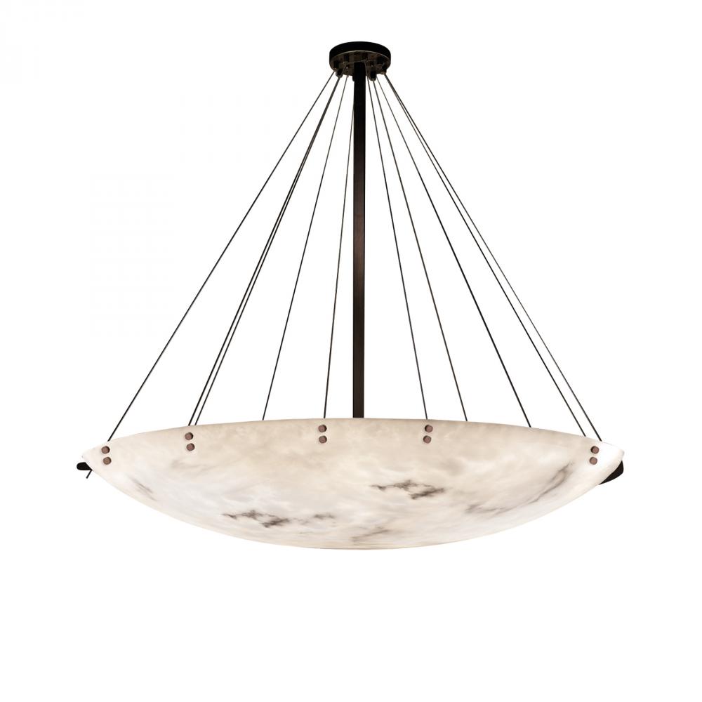 72" Round LED Pendant Bowl w/ Finials