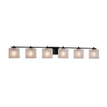 Justice Design Group FSN-8446-30-FRCR-MBLK - Era 6-Light Bath Bar