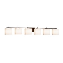 Justice Design Group FSN-8446-55-OPAL-DBRZ - Era 6-Light Bath Bar