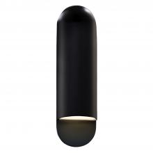 Justice Design Group CER-5630W-BLK-LED1-1000 - Large ADA Capsule Outdoor LED Wall Sconce