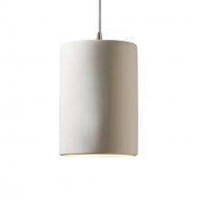 Justice Design Group CER-9620-BIS-NCKL-WTCD - Small Cylinder Pendant