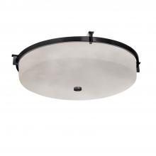 Justice Design Group CLD-8987-MBLK - Era 21" Round Flush-Mount