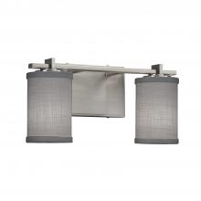 Justice Design Group FAB-8442-10-GRAY-NCKL - Era 2-Light Bath Bar