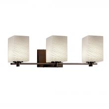 Justice Design Group FSN-8443-15-WEVE-DBRZ - Era 3-Light Bath Bar