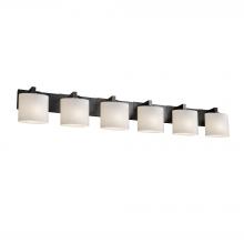 Justice Design Group FSN-8926-30-OPAL-MBLK - Modular 6-Light Bath Bar