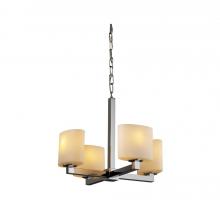 Justice Design Group FSN-8829-30-OPAL-MBLK - Modular 4-Light Chandelier