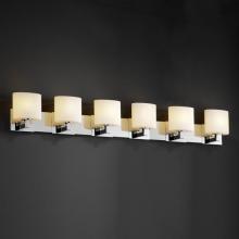 Justice Design Group FSN-8926-30-RBON-MBLK - Modular 6-Light Bath Bar