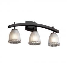 Justice Design Group GLA-8593-16-WHTW-MBLK - Archway 3-Light Bath Bar