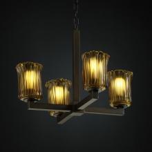 Justice Design Group GLA-8829-26-WTFR-DBRZ - Modular 4-Light Chandelier