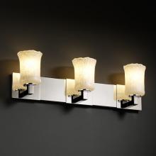 Justice Design Group GLA-8923-16-AMBR-MBLK - Modular 3-Light Bath Bar