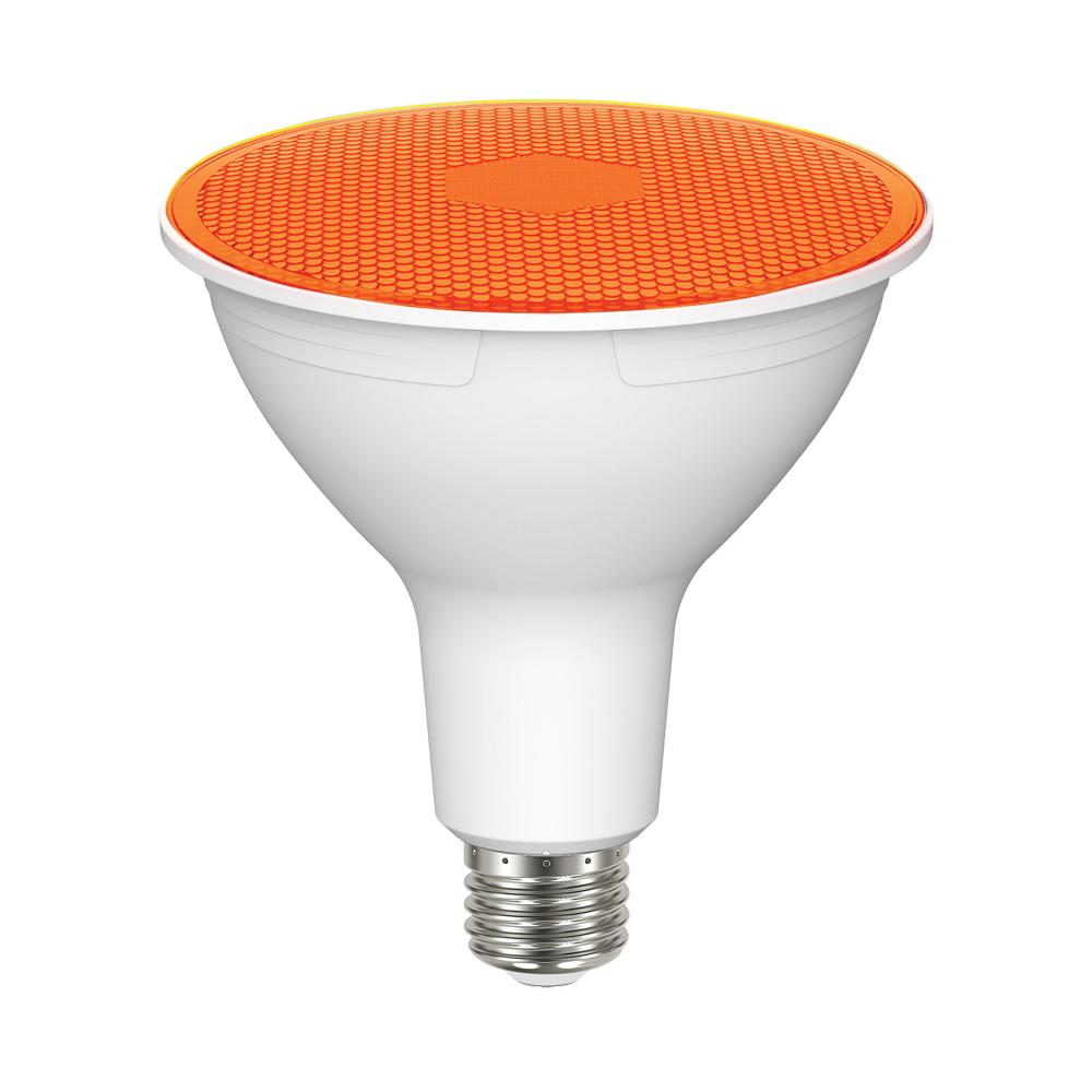 11.5 Watt PAR38 LED; Amber; 90 degree Beam Angle; Medium base; 120 Volt