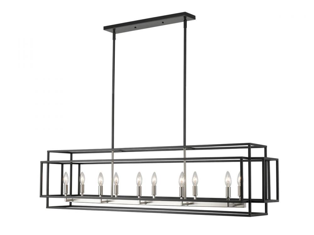 10 Light Linear Chandelier