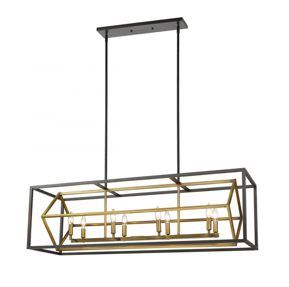 8 Light Linear Chandelier