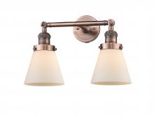 Innovations Lighting 208-AC-G61 - Cone - 2 Light - 16 inch - Antique Copper - Bath Vanity Light