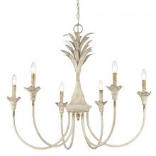 Golden 0846-6 AI - Lillianne 6 Light Chandelier in Antique Ivory