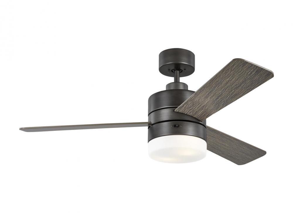 Era 44" Dimmable LED Indoor/Outdoor Aged Pewter Ceiling Fan with Light Kit and Wall Control