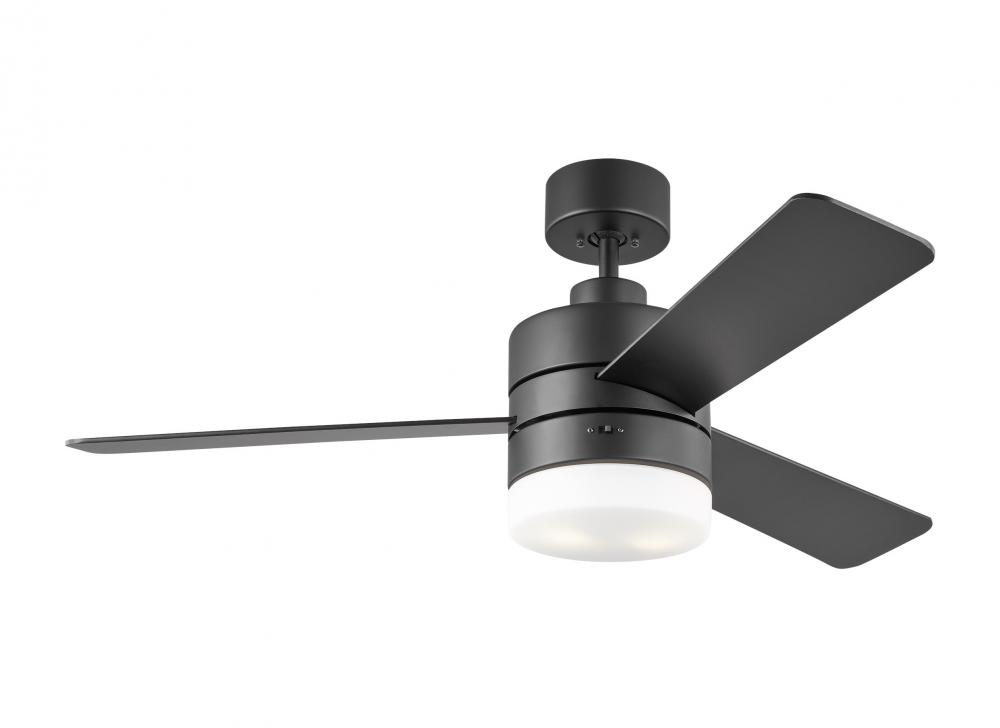 Era 44" Dimmable LED Indoor/Outdoor Midnight Black Ceiling Fan with Light Kit and Wall Control