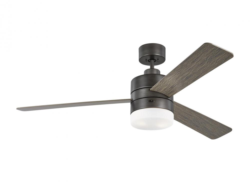 Era 52" Dimmable LED Indoor/Outdoor Aged Pewter Ceiling Fan with Light Kit and Wall Control