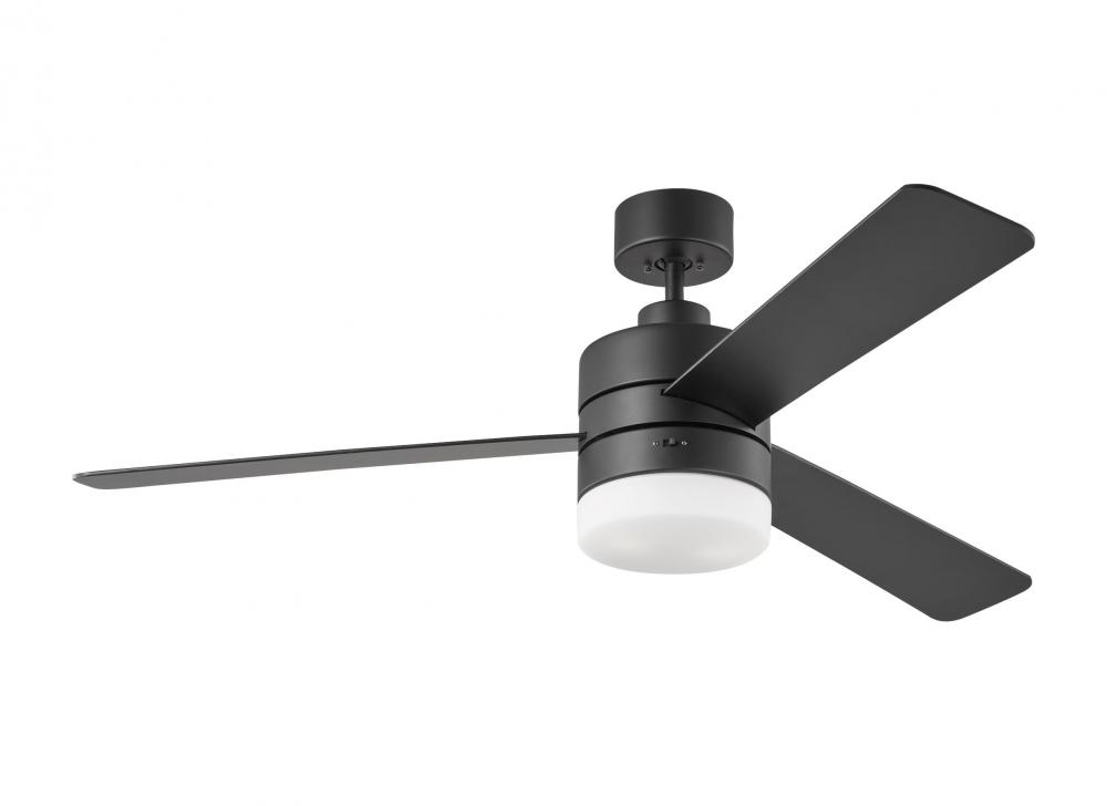 Era 52" Dimmable LED Indoor/Outdoor Midnight Black Ceiling Fan with Light Kit and Wall Control