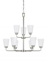 Seagull - Generation 3115209-962 - Nine Light Chandelier