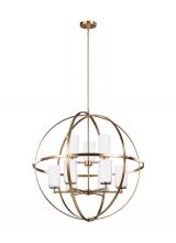 Seagull - Generation 3124609-848 - Alturas contemporary 9-light indoor dimmable ceiling chandelier pendant light in satin brass gold fi