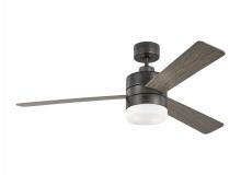 Seagull - Generation 3ERAR52AGPD - Era 52" Dimmable LED Indoor/Outdoor Aged Pewter Ceiling Fan with Light Kit, Remote Control and M