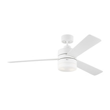 Seagull - Generation 3ERAR52RZWD - Era 52" Dimmable LED Indoor/Outdoor Matte White Ceiling Fan with Light Kit, RemoteControl and Ma