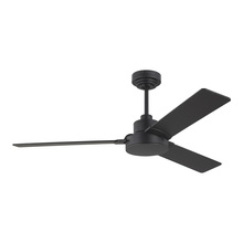 Seagull - Generation 3JVR52MBK - Jovie 52" Indoor/Outdoor Midnight Black Ceiling Fan with Wall Control and Manual Reversible Moto